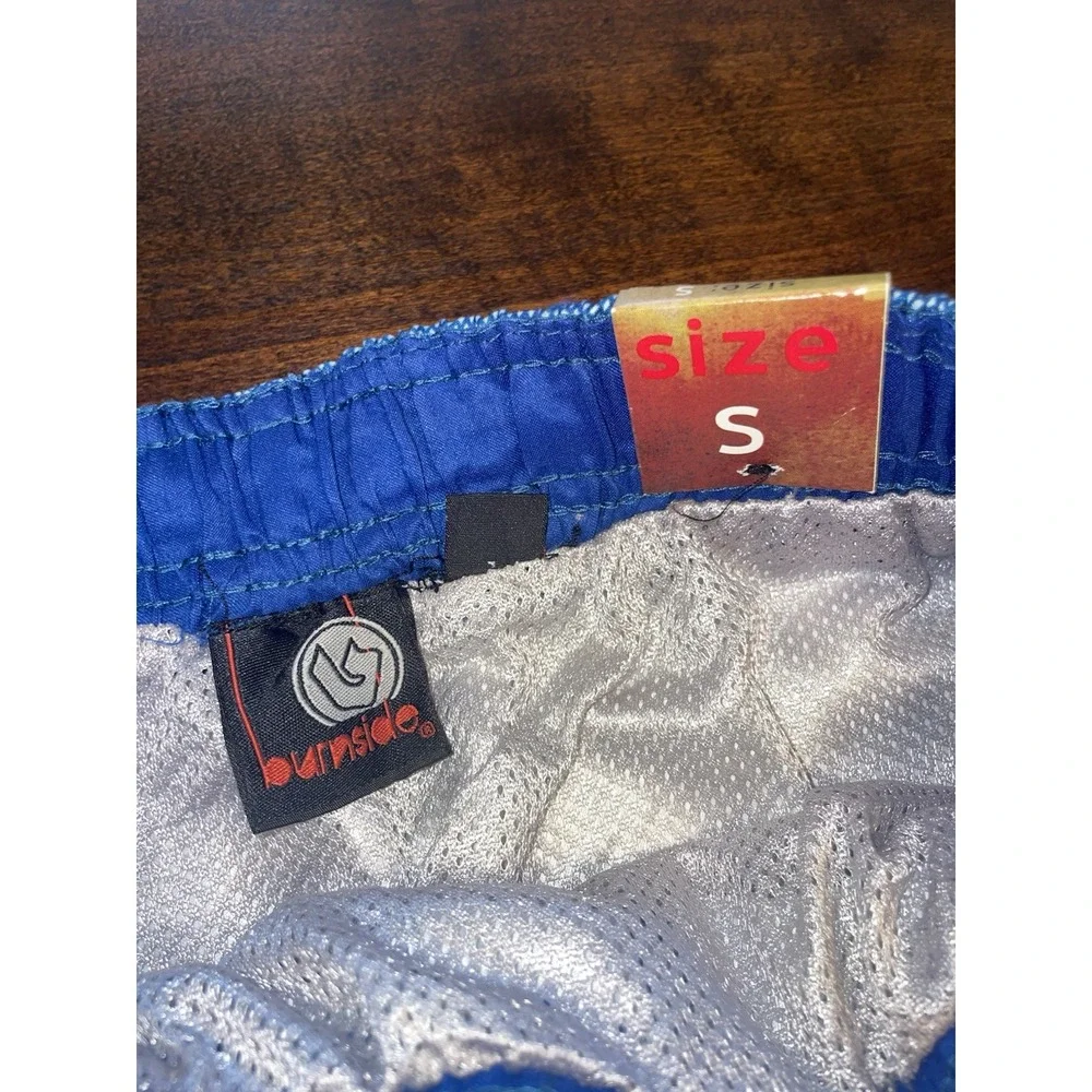 Burnside Swim Trunks Mens Small Blue Floral Surf Lined Floral Mesh Lined - NWT